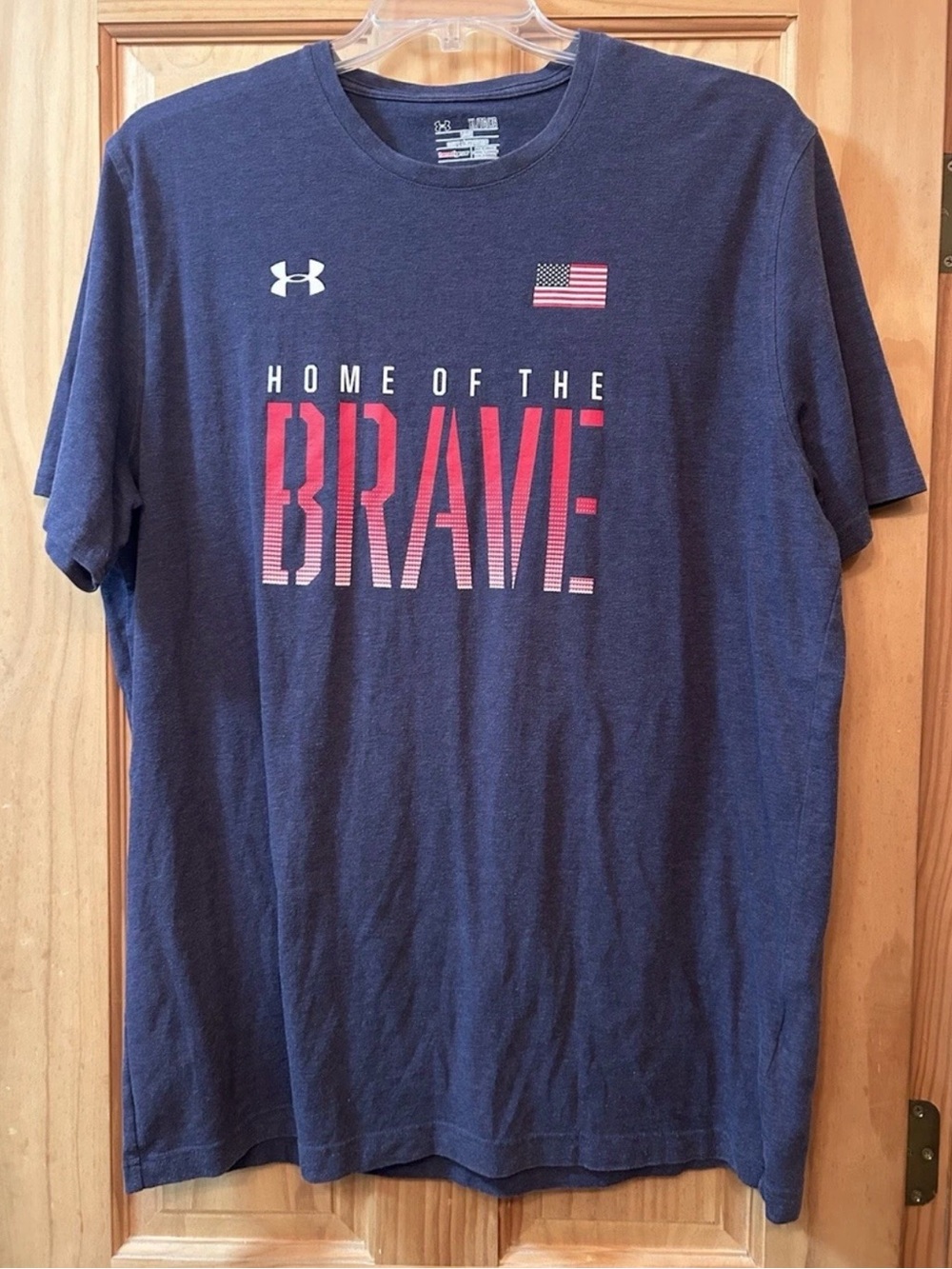Under Armour Navy Blue "Home of the Brave" Short Sleeve Tee